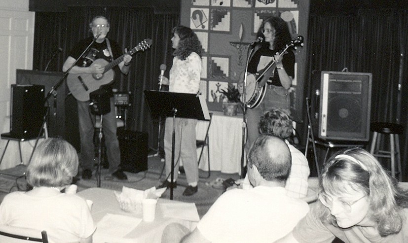 Paul, Mary Jane and Jane at pre-Waldo's Coffeeshouse (1992)